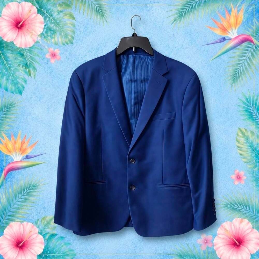 Giorgio Fiorelli Navy Blue Two Button Blazer Size 46